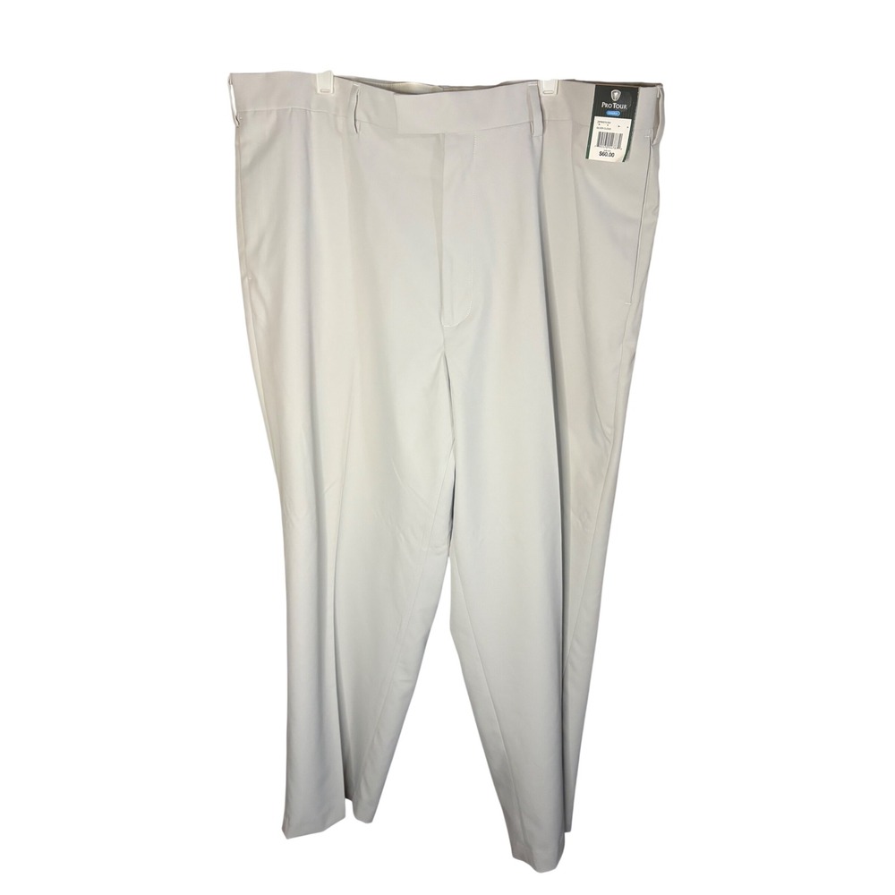 Pro Tour CoolPlay Ultimate Golf Pants Silver Cloud 40x29 Comfort Stretch New